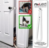 🐱 flexlatch cat door holder latch - white alternative, easy install, keeps cats in, dogs out, safe baby proof - no measuring required logo