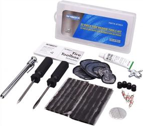 img 4 attached to 32 Piece WYNNsky Tubeless Tire Repair Tool Kit For Bike, Bicycle And Motorcycle - Plug Kit.
