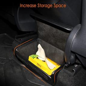 img 2 attached to Tesla Model Y Rear Center Console Storage Box - VIHIMAI Accessory For 2020-2022 Tesla Models
