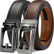 👔 upgrade your style with ratchet click comfort adjustable buckle men's belts! logo