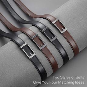 img 3 attached to 👔 Upgrade Your Style with Ratchet Click Comfort Adjustable Buckle Men's Belts!