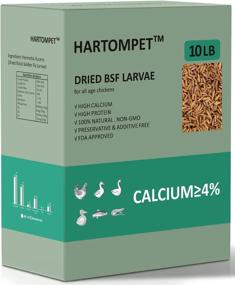 img 4 attached to HARTOMPET Premium Dried Black Soldier Fly Larvae - 10LBS, and Dried Mealworms for Wild Birds - 5.5 🐛 LBS, Total 11LBS - High-Quality Poultry Feed Molting Supplement - Nutritious Worm Treats for Chickens, Quails, Ducks, Reptiles, and Turtles