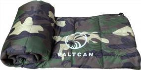 img 1 attached to Valtcan Camo Woodland Camping Blanket Puffer 89 X 54 Inch