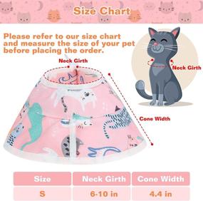 img 3 attached to 🐱 VKPETFR Cat Recovery Collar: Waterproof & Adjustable E-Collar for After Surgery - Easy Eating & Drinking (Pink)