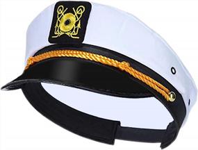 img 4 attached to Set Sail In Style With Our Yacht Captain Hats - Adjustable And Perfect For Parties