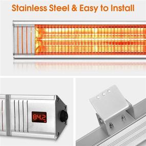img 2 attached to 1500W Electric Patio Heater With Remote Control, LCD Display, 24H Timer - Fast & Quiet For Large Room/Garage
