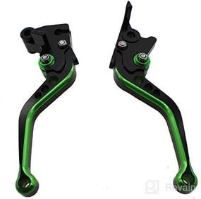 img 4 attached to FXCNC Racing Short Billet Adjustable Motorcycle Double Colors Brake Clutch Lever Compatible With Warrior YFM350 02-04