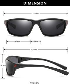 img 1 attached to DUBERY D135 Polarized Sports Sunglasses For Men And Women - Perfect For Driving, Fishing, Running And 100% UV Protection