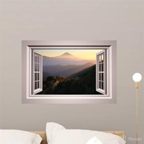 img 3 attached to 🏞️ Mountain View Window Wall Decals - Wallmonkeys WM169246 - Peel and Stick (24" W x 16" H), Medium