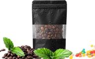 100 pcs stand-up smell-proof bags with clear window for small business packaging - candy food storage edible pouch bags логотип