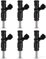 set of 6 fuel injectors for 2006-2012 bmw 128i 325i 328i 525i 528i 530i x3 x5 z4, replacing part #13537531634 7531634 logo