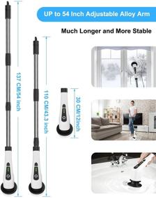 img 1 attached to Leebein Electric Spin Scrubber 2022: Cordless Cleaning Brush with 8 Replaceable Drill Brush Heads for Bathroom, Kitchen, Car - 54 Inch Adjustable Handle!