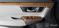 img 1 attached to Peach Wood Grain Inner Window Switch Panel Cover For Honda CRV CR-V 2017-2022 LX EX - Set Of 4 Interior Accessories, No Rear Seat Heating Buttons Included - By Flash2Ning review by Christopher Morgan