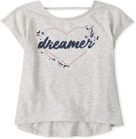 img 1 attached to Childrens Place Sleeve Graphic Simplywht Girls' Clothing at Tops, Tees & Blouses