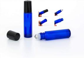 img 2 attached to 10Ml Roller Bottles 12Pack Cobalt Blue Thick Glass Essential Oil Roller Bottles Stainless Steel Roller Ball With 2 Droppers