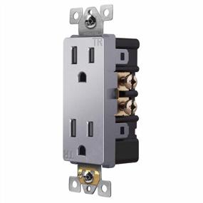 img 3 attached to ENERLITES, Silver Elite Series Decorator Receptacle Outlet Child Safe Tamper-Resistant, Self-Grounding, 2-Pole, Residential Grade, 15A 125V, UL Listed, 61501-TR-SV