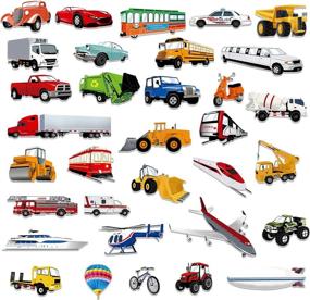 img 2 attached to Пенные магниты для детей: набор из 33 транспортных средств для дошкольного обучения и игр