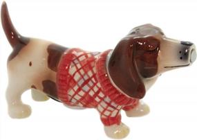 img 2 attached to 🐶 Pacific Giftware Adorable Kissing Basset Hounds in Sweater Salt and Pepper Shaker Set – A Playful Hound Dog Duo