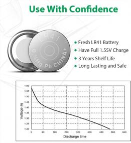 img 3 attached to 10 Pack LR41 AG3 392 384 Battery 1.5V Coin Button Cell Batteries - Long Lasting Leak Proof High Capacity For Digital Thermometer Ornament Hearing Aid LED Watch