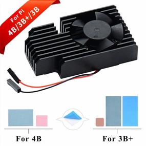 img 2 attached to 🔥 GeeekPi Raspberry Pi 4 Fan Heatsink, Premium Aluminum Cooling Kit for Raspberry Pi 4B/3B/3B+ (B Plus)