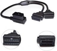 upgrade your car diagnostics with 16 pin obd2 extension cable splitter - male to dual female y cable - 50cm логотип