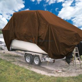 img 1 attached to TANG Sunshades Depot 8 X 10 Feet Super Heavy Duty 16 Mil Waterproof Brown Tarp Multi Purpose Waterproof Poly Tarp Cover Reinforced Rip-Stop With Grommets