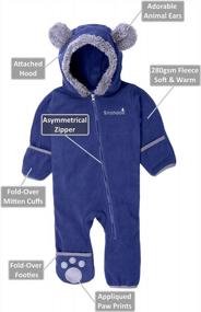 img 3 attached to Winter-Ready: Keep Your Baby Warm With Snonook Bunting Suit With Fleece Hood And Mittens