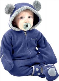 img 4 attached to Winter-Ready: Keep Your Baby Warm With Snonook Bunting Suit With Fleece Hood And Mittens