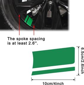 img 3 attached to TOMALL 6Pcs Wheel Rim Stripe Reflective Stickers For Car Vinyl Reflective Safety Decoration Stripe Universal Rim Decals For Bumper Fender Accessories (Green)