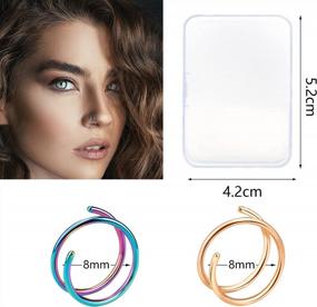 img 1 attached to 💍 ONESING 20G Double Hoop Nose Ring Set - 2-36 Pcs Single Piercing Nose Rings for Women