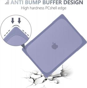 img 1 attached to 2021 Новый корпус для MacBook Pro 14 дюймов - сверхпрочный защитный пластиковый жесткий корпус Batianda со складной подставкой, крышкой клавиатуры и защитной пленкой для экрана (модель A2442, лавандово-серый)