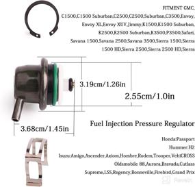 img 2 attached to 🔧 Side Mounted Fuel Injection Pressure Regulator 4.0bar for GM Buick Cadillac Chevy GMC Isuzu Oldsmobile Pontiac H2 - Compatible with Clip Snap Ring - JCCGLOBAL 89060422 PR203 17113203