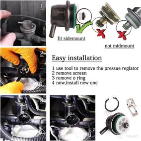 img 1 attached to 🔧 Side Mounted Fuel Injection Pressure Regulator 4.0bar for GM Buick Cadillac Chevy GMC Isuzu Oldsmobile Pontiac H2 - Compatible with Clip Snap Ring - JCCGLOBAL 89060422 PR203 17113203