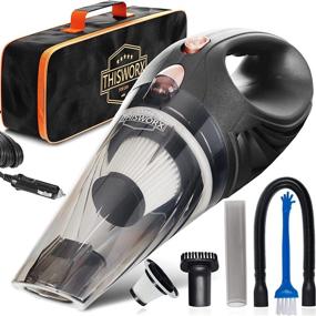 img 4 attached to 🚗 Small 12V High Power Handheld Portable Car Vacuum Cleaner with Attachments - ThisWorx Car Accessories: Detailing Kit Essentials for Travel, RV Camper
