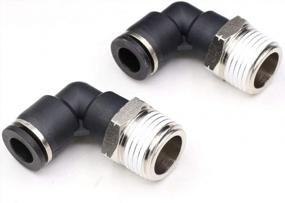 img 4 attached to Effortlessly Connect Air Tubes With CEKER 1/2 NPT Elbow Push To Connect Fittings - 3/8" Tubing To 1/2 NPT Airline Push Fittings - 90 Degree Pneumatic Fittings - Pack Of 2