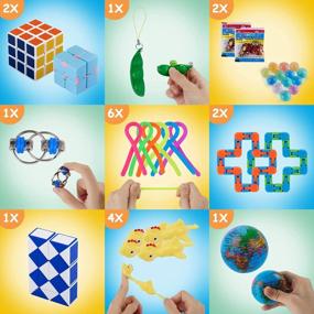 img 2 attached to 72-Piece Fidget Toy Pack For Kids - Pop Fidget Its, Push It Party Favors Bulk Sensory Toys, Stress Relief Autistic Toys Box Poppet Treasure Classroom Prizes