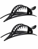 effortless style with prettyou's high quality no-slip large black hair claw - pack of 2 logo