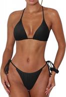 amzbarley women's halterneck string bikini set - 2 piece swimwear suit for stylish beach fashion logo