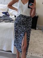 img 1 attached to SweatyRocks Boho Chic Midi Skirt: Print, Split And Style review by Jennifer Rosell