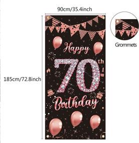 img 3 attached to Celebrate Her 70Th Birthday In Style With Lnlofen Rose Gold Door Cover Banner And Photo Booth Props
