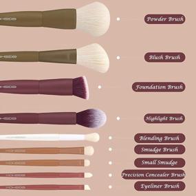 img 2 attached to Get Gorgeous With EIGSHOW'S Essential Makeup Brushes And Folding Mirror Set: 9Pcs In 5 Color Options!