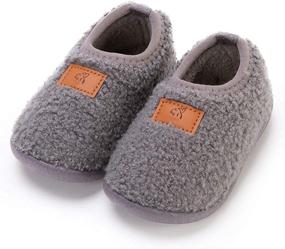 img 4 attached to Anddyam Toddler Slipper Non Slip Boys' Shoes and Slippers – Sizes 11.5-12