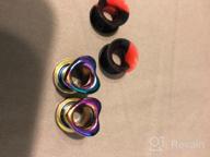 img 1 attached to 316L Stainless Steel Heart Plugs And Tunnels Ear Stretchers Gauges 2G-3/4'' Rainbow Jewseen Ear Expander Piercings Earring review by Jae Newton