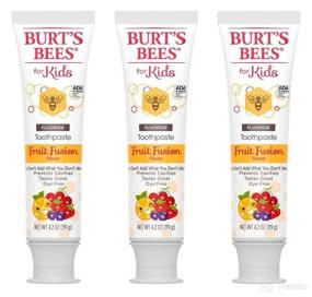 img 2 attached to 🦷 Powerful Fluoride Fusion: Burts Bees Children's Dental Care Toothpaste - Oral Care Solution