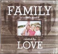 📸 mcs mbi 12.5x13.5 inch family scrapbook album: a little world of love | 12x12 inch pages with photo opening, brown (860080) logo