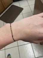 img 1 attached to Friendship Bracelet Gift for Her: SANNYRA Morse 👯 Code Bracelet with 14k Gold Plated Beads on Silk Cord review by Billy Reeves