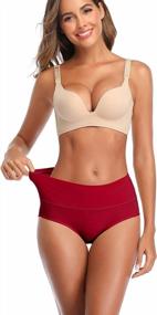 img 1 attached to Annenmy Women's High Waisted Cotton Underwear - No Muffin Top Full Briefs, Soft, Stretchy, and Breathable Panties for Ladies
