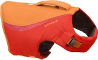 large red sumac ruffwear float coat dog life jacket with handle for swimming safety logo