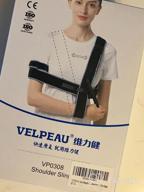 img 1 attached to Velpeau Arm Sling For Elbow Injury - Medical Shoulder Immobilizer Rotator Cuff Support Brace Strap - Comfortable For Shoulder Injury, Broken, Dislocated, Fractured, Left & Right (Medium) review by John Goerge