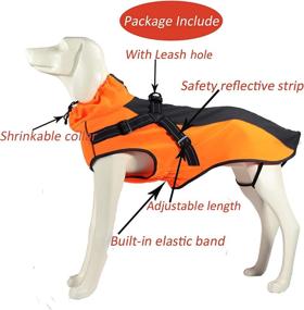 img 2 attached to 🐕 Lifeunion Waterproof Dog Jacket with Harness, Reflective Strips – Medium Large Dogs Winter Coat, Red